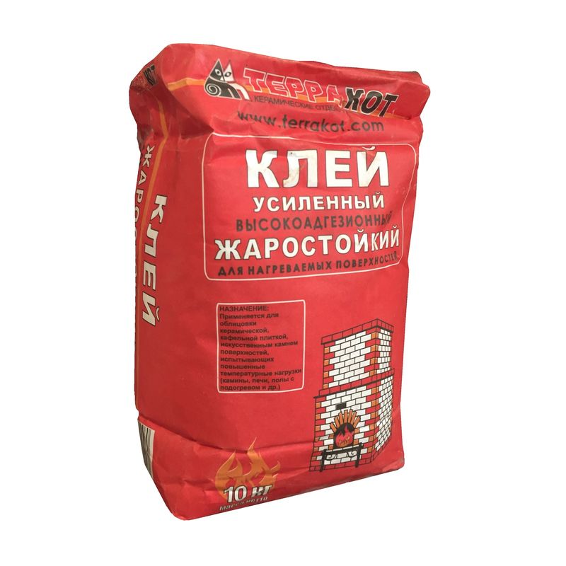 Купить клей усиленный терракот жаростойкий 10кг в интернет-магазине "Корд".