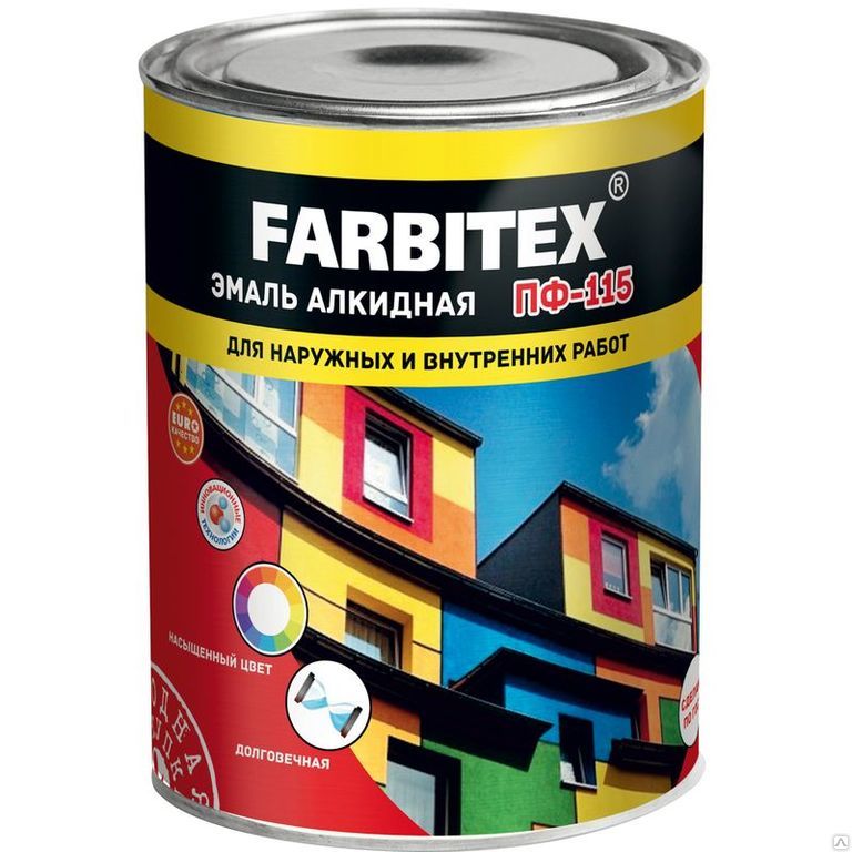 Купить эмаль пф-115 желтая 1,8кг сайвер в интернет-магазине "Корд".