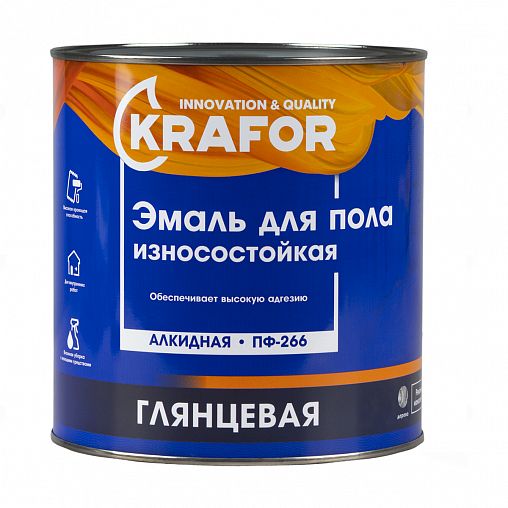 Купить эмаль пф-266 желто-коричневая 2,7кг крафор в интернет-магазине "Корд".