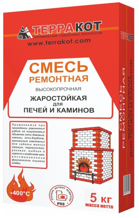 Купить смесь ремонтная жаростойкая 5кг терракот в интернет-магазине "Корд".