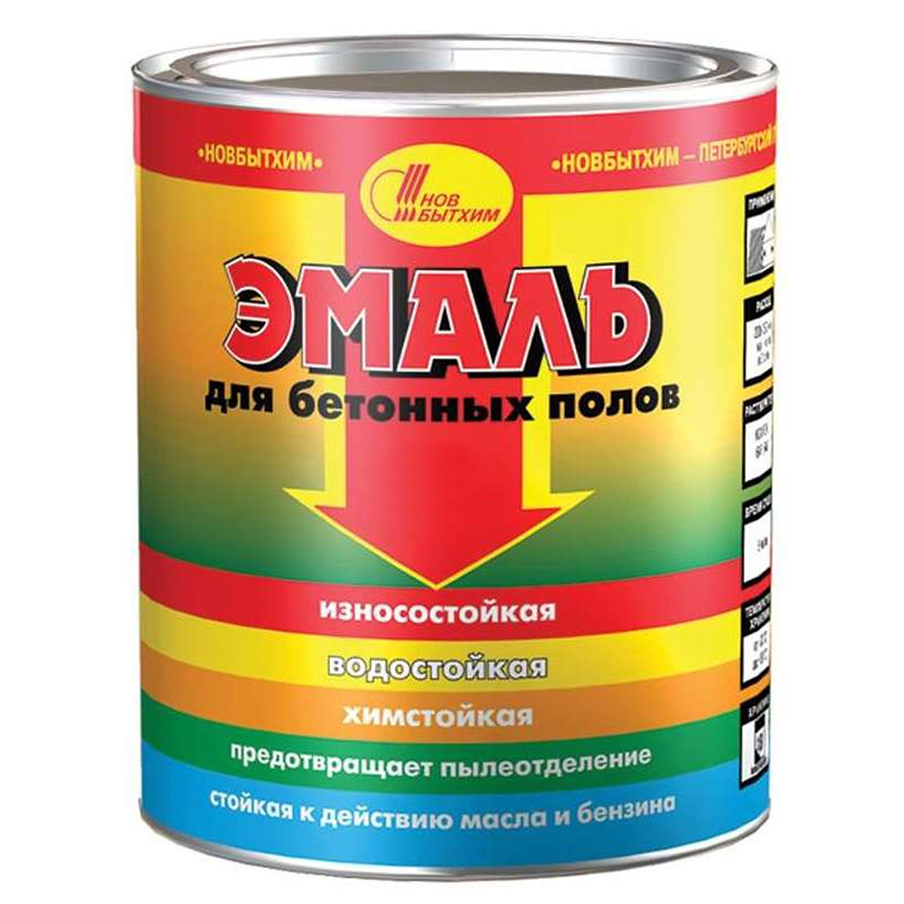 Купить эмаль д/бетон. полов желто-коричневая 3л новбытхим в интернет-магазине "Корд".