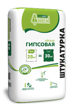 Купить штукатурка гипсовая легкая 20кг эколайт старатели в интернет-магазине "Корд".