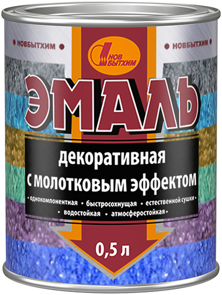 Купить эмаль с молотковым эффектом серебристо-голубая 0,5кг  в интернет-магазине "Корд".