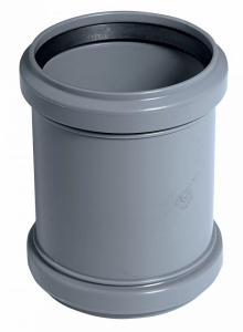 Муфта d 50 ПВХ серая 