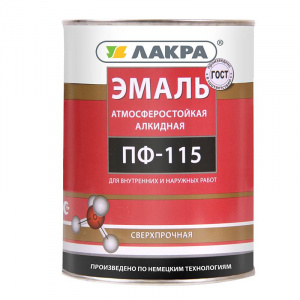 Эмаль ПФ-115 белая 1,9кг Лакра 