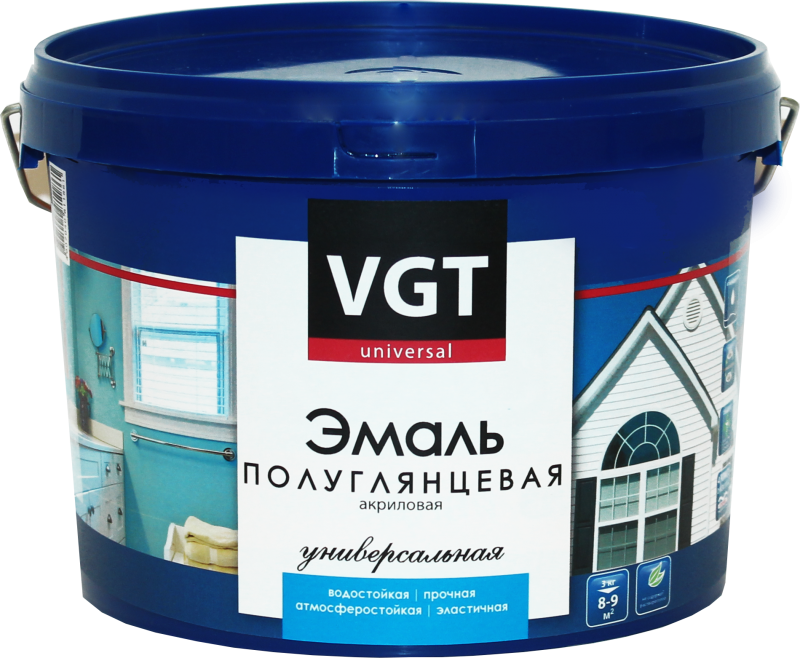 Купить эмаль белая п/глянец акрил 1кг вгт в интернет-магазине "Корд".