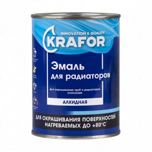 Эмаль д/радиаторов 0,9кг белая Крафор