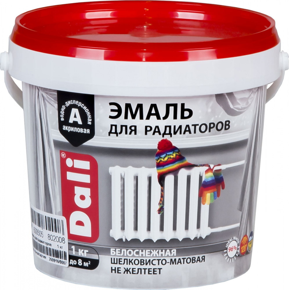 Купить эмаль д/радиаторов белая акрил 1кг дали в интернет-магазине "Корд".